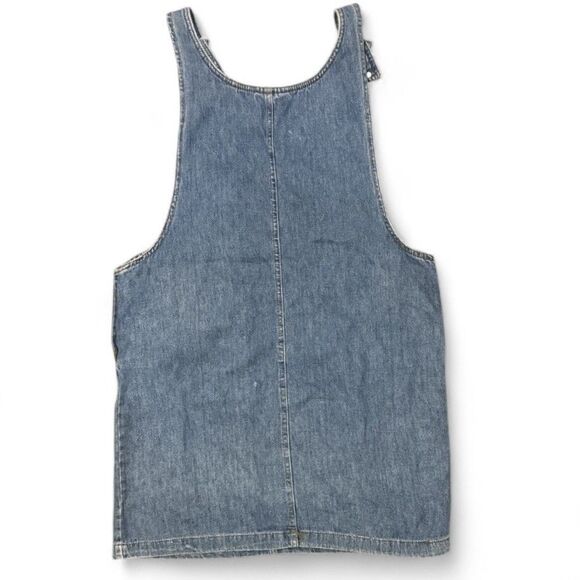 Vintage Faded Glory Denim Jumper Overall Dress Womens Sz Small Pockets 90s Y2k - Picture 2 of 10